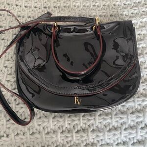 Frances Valentine Black Patent Leather Bag